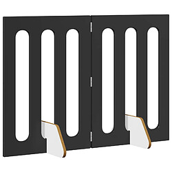 Avis vidaXL Clôture pliable pour animaux 2 pcs Chêne Noir Bois d’ingénierie