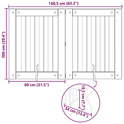 vidaXL Portillon pour chien avec supports 2 pcs Sonoma gris pas cher