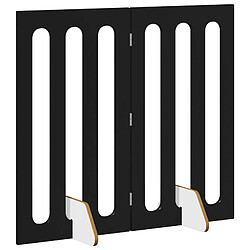 Avis vidaXL Clôture pliable pour animaux 2 pcs Chêne Noir Bois d’ingénierie