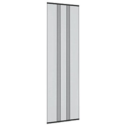 vidaXL Écran de porte insectes avec rideau en maille Noir polyester