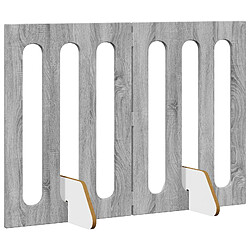 Avis vidaXL Clôture pliable pour animaux 2 pcs Gris Sonoma