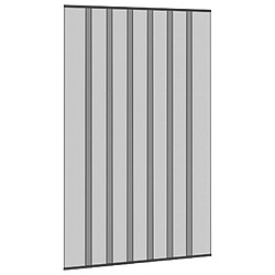 vidaXL Écran de porte insectes avec rideau en maille Noir 160 x 240 cm
