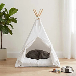 vidaXL Teepee pour animaux de compagnie avec coussin 40 x 40 x 50 cm