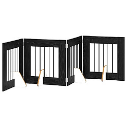 Acheter vidaXL Portillon pour chien avec supports 4 pcs Chêne noir 60 x 60 cm