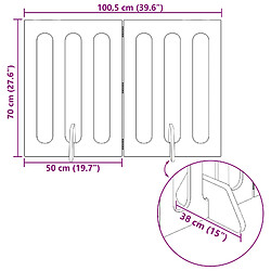 vidaXL Clôture pliable pour animaux 2 pcs Gris Béton Bois d’ingénierie pas cher