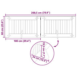 vidaXL Portillon pour chien avec supports 2 pcs Chêne noir 100 x 60 cm pas cher