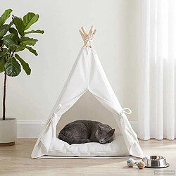 Avis vidaXL Teepee pour animaux de compagnie avec coussin 60 x 60 x 70 cm