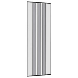 vidaXL Écran de porte insectes avec rideau en maille Noir polyester