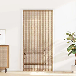 vidaXL Rideau de porte anti-insectes multicolore 100 x 200 cm Bambou