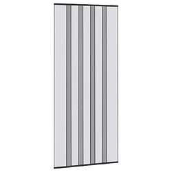 vidaXL Écran de porte insectes avec rideau en maille Noir polyester