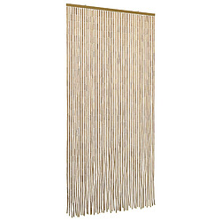 vidaXL Rideau de porte anti-insectes multicolore 100 x 200 cm Bambou