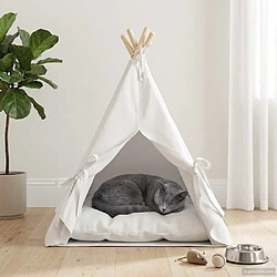 Avis vidaXL Teepee pour animaux de compagnie avec coussin 50 x 50 x 60 cm