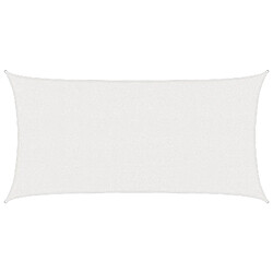 vidaXL Voile d'ombre Blanc 2 x 6 m HDPE
