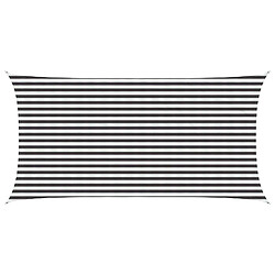 vidaXL Voile d'ombre Anthracite et blanc 2,5 x 6 m HDPE