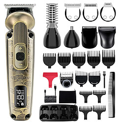 Hatteker Kit de Tondeuse Cheveux et Barbe 8-en-1 Bronze