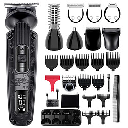 Hatteker Kit de Tondeuse Cheveux et Barbe 8-en-1 Noir