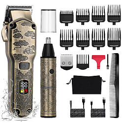 Hatteker Tondeuse Cheveux et Barbe Tondeuse Nez et Oreilles 2-en-1