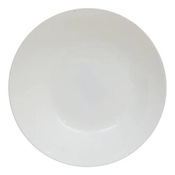 Secret De Gourmet Lot de 6 Assiettes Creuses en Verre Louise 20cm Blanc 