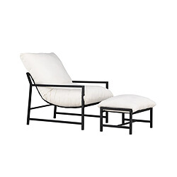 Paris Prix Fauteuil de Jardin & Repose-Pieds Corso 86cm Noir