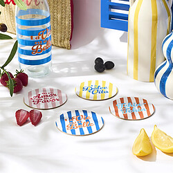 Avis Paris Prix Lot de 4 Dessous de Verre Dolce Vita 10cm Multicolore