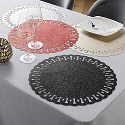 Avis Paris Prix Set de Table Rond à Paillettes Guirlande 38cm Or