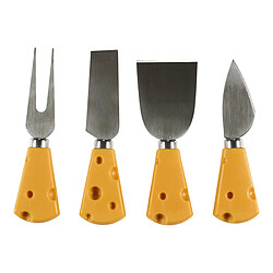 Paris Prix Lot de 4 Couteaux à Fromage Cheese 12cm Jaune