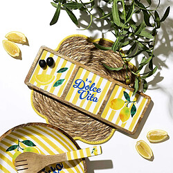 Acheter The Home Deco Factory Planche de Présentation en Bois Dolce Vita 40cm Jaune