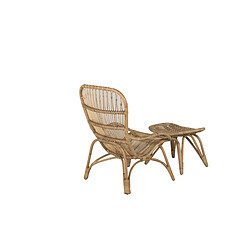 Paris Prix Fauteuil de Jardin & Repose-Pieds Ella 98cm Naturel pas cher