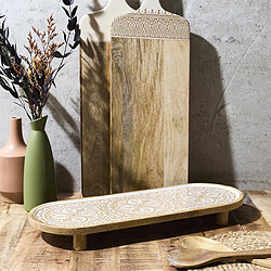 Avis The Home Deco Factory Plat de Présentation en Bois Dune 50cm Beige