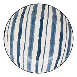 Secret De Gourmet Lot de 6 Assiettes Creuses Umami Rayure 20cm Bleu
