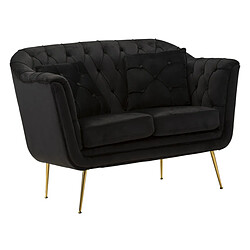 Paris Prix Canapé 2 Places Matelassé Budapest 130cm Noir
