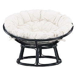 Paris Prix Fauteuil de Jardin Papasan Bonnie 115cm Noir