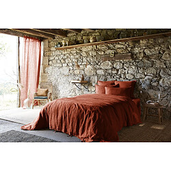 Avis Lot de 2 taies d'oreiller "Soline" 60 x 60 cm & 50 x 70 cm "Lin lavé" l'Effet Papillon