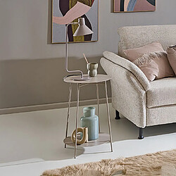 Mes Table d'appoint ronde 45x60 cm en métal sable
