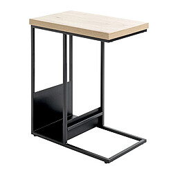 Paris Prix Table d'Appoint Porte Revues Marie 60cm Naturel & Noir