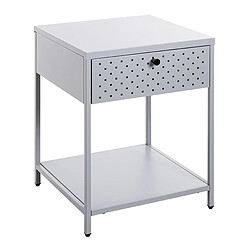 Paris Prix Table de Chevet 1 Tiroir Boston 53cm Gris