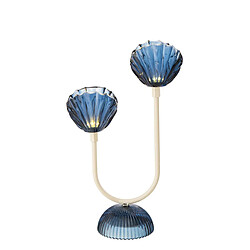 Paris Prix Lampe à Poser à LED Shell 32cm Bleu