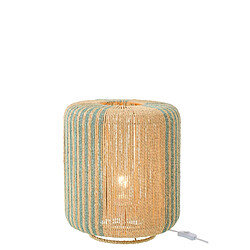 Paris Prix Lampe à Poser Corde Chase 39cm Turquoise & Naturel