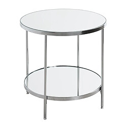 Paris Prix Table d'Appoint Ronde Palace 46cm Chrome