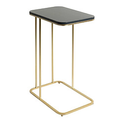 Paris Prix Table d'Appoint Design Alba 67cm Noir & Or