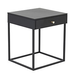 Paris Prix Table de Chevet Avec Tiroir Bakal 50cm Noir