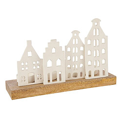 Paris Prix Photophore Déco en Métal Efrain 30cm Blanc
