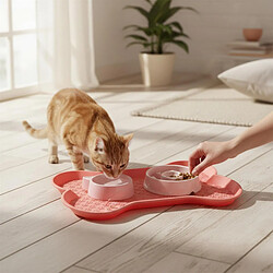 Acheter Paris Prix Tapis Antidérapant Gamelle Os 58cm Rose