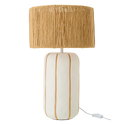 Paris Prix Lampe à Poser à Rayures Irvin 60cm Naturel & Blanc