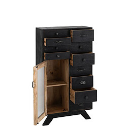 Avis Paris Prix Buffet Haut en Bois Fidel 110cm Noir