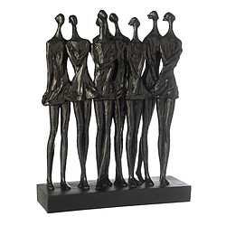 Paris Prix Statue Figurine en Résine 8 Personnes 64cm Noir