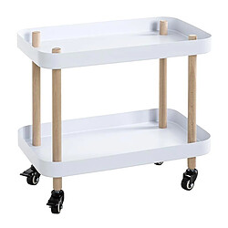 Paris Prix Desserte de Cuisine 2 Niveaux Yumi 47cm Blanc