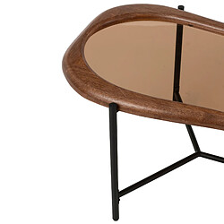 Acheter Mes Table basse organique 118x48x40 cm en verre fumé et bois