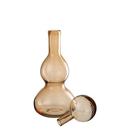 Paris Prix Carafe Design en Verre Carol 42cm Caramel