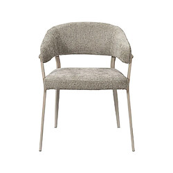 Mes Lot de 2 fauteuils repas 55x55x78 cm en tissu taupe - EKYO